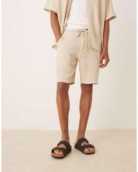 SELECTED - Short Van 100% Katoen Met Textuur - Lyst