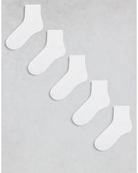 ASOS - 5 Pack Terry Ankle Socks - Lyst