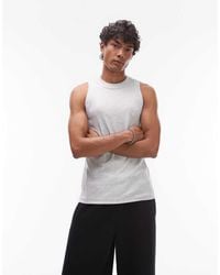 TOPMAN - Fitted Rib Vest With High Neck - Lyst