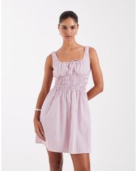 JJXX - Striped Smock Mini Dress - Lyst