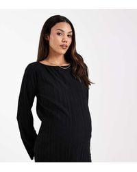 Mama.licious - Mamalicious Maternity Long Sleeve Plisse Top Co-ord - Lyst