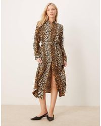 Y.A.S - Tie Waist Maxi Shirt Dress - Lyst