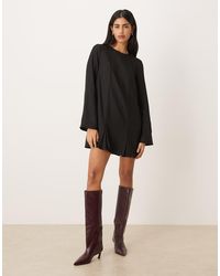 ASOS - Long Sleeve Godet Mini Dress - Lyst