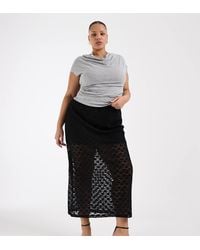 ASOS - Curve Lace Column Maxi Skirt - Lyst