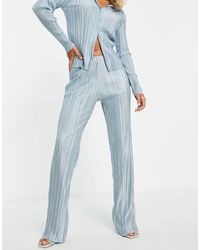ASOS - 90s Jersey Plisse Suit Trouser Co-ord - Lyst