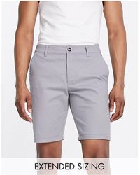 ASOS - Pantalones cortos chinos gris claro - Lyst