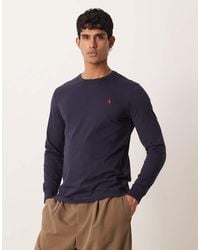 Polo Ralph Lauren - Icon Logo Custom Slim Fit Cotton Long Sleeve T-shirt - Lyst