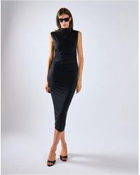 Glamorous - Ruched Sleeveless Maxi Dress - Lyst