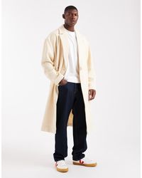ASOS - Oversized Long Wool Look Overcoat - Lyst