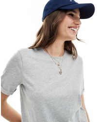 Pieces - Cotton T-shirt With Fold Up Detail - Lyst