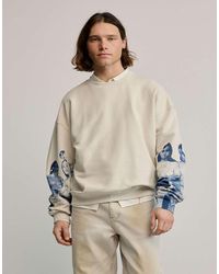 Desigual - Sweatshirt With Printed Sleeves - Lyst