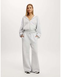 Cotton On - Plush Tie Waist Wide Leg Sweatpant - Lyst