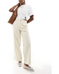 ASOS - Laundered Barrel Trousers With Tab Detail - Lyst
