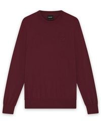 Lyle & Scott - Mid Knits Tonal Eagle Merino Crew Neck Jumper - Lyst