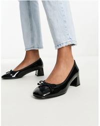 ASOS - Steffie Bow Detail Mid Block Heeled Shoes - Lyst