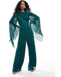 ASOS - Combinaison large en mousseline avec manches exagérées - bijou - Lyst