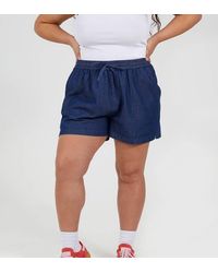 Brave Soul - Curve Elasticated Chambray Shorts - Lyst