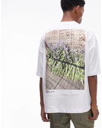 TOPMAN - Extreme Oversized Fit T-shirt With Front And Back Bluebells Patch Print - Lyst