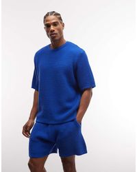 ASOS - Relaxed Knit Textured T-shirt - Lyst