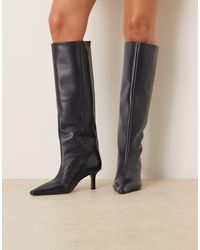 ASOS - Cleoni Premium Leather Pull On Knee Boots - Lyst