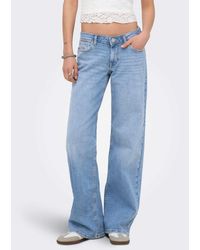 ONLY - Jean ample - moyen clair - Lyst