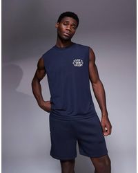 4505 - Sneldrogende Oversized Trainingstanktop Met Print - Lyst