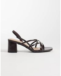 New Look - Multistrap Block Heeled Sandals - Lyst