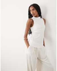 ARKET - High Neck Sleeveless Crinkle Top - Lyst
