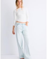 Stradivarius - Boat Neck 3/4 Sleeve T-shirt - Lyst
