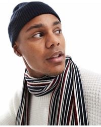 Tommy Hilfiger - Beanie And Stripey Scarf Gift Set - Lyst