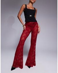 ASOS - – stark ausgestellte hose aus spitze - Lyst