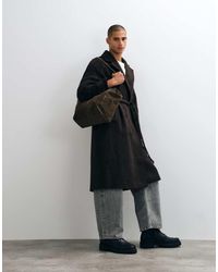 ASOS - Oversized Wool Look Belted Overcoat - Lyst