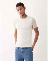 ASOS - Muscle Fit T-shirt With Tonal Contrast Sleeves - Lyst