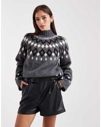 New Look - Belted Faux Leather Short - Lyst