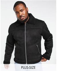 Barneys Originals - Plus Faux Shearling Fully Borg Lined Jacket - Lyst