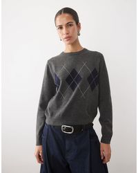 Mango - Strickpullover mit argyle-muster - Lyst