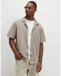 River Island - Regular Fit Revere Short Sleeve Shirt - Lyst