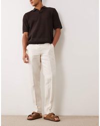 Mango - Amalfi 100% Linen Slim Fit Suit Pants - Lyst