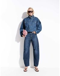 Levi's - Barrel Jeans Van Denim Met Donkere Wassing - Lyst