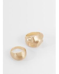 Reclaimed Vintage - Unisex Molten Ring 2 Pack - Lyst
