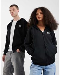 adidas Originals - Trefoil Essentials Full Zip Hoodie - Lyst