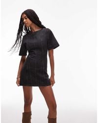 laagam - Rosette A-Line Contrast Seam Mini Dress - Lyst