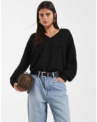Vero Moda - Soft Oversized V-neck Jumper - Lyst