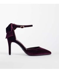 New Look - Velvet Bow Back Detail Heel - Lyst