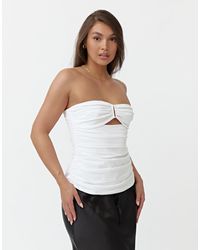 4th & Reckless - Bandeau Cut Out Ring Detail Top - Lyst