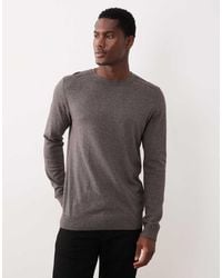 SELECTED - Crew Neck Knit Jumper - Lyst