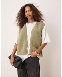ASOS - Borg Gilet With Binding - Lyst