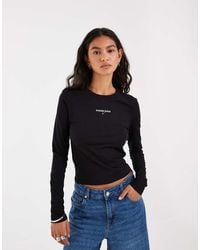 Tommy Hilfiger - Classic Logo Slim Fit Long Sleeve T-shirt - Lyst