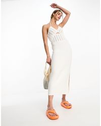 & Other Stories - Crochet Cut-out Halter Midi Dress - Lyst