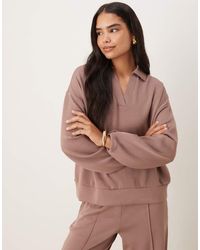 ASOS - Soft Touch Cupro Rugby Sweatshirt - Lyst